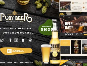 Beer & Brewery Pub Theme WordPress Teması