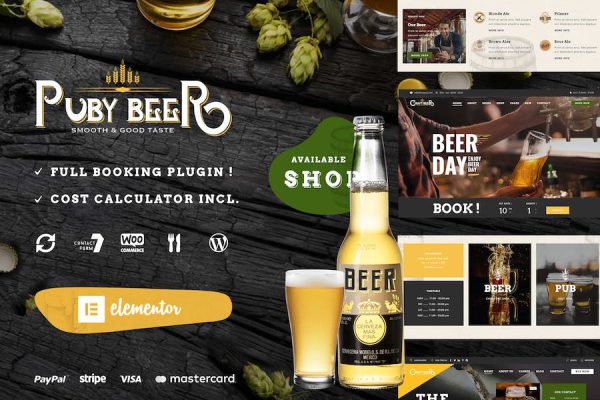 Beer & Brewery Pub Theme WordPress Teması