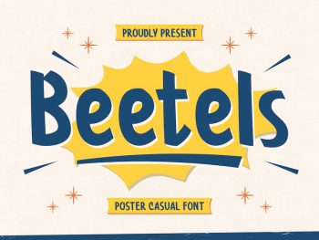 Beetels - Poster Casual Font Yazı Tipi
