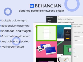 Behanceian - Behance Portfolio Showcase Plugin WordPress Eklentisi