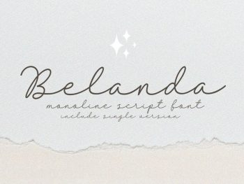 Belanda - Monoline Script Font Yazı Tipi