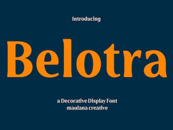 Belotra Decorative Display Font Yazı Tipi