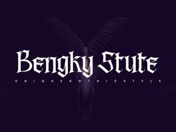 Bengky Stute - Blackletter Font Yazı Tipi