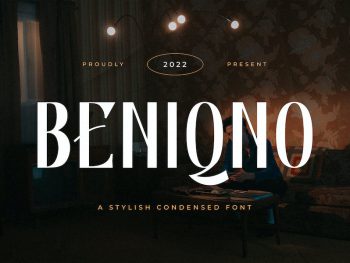 Beniqno - Stylish Condensed Font Yazı Tipi