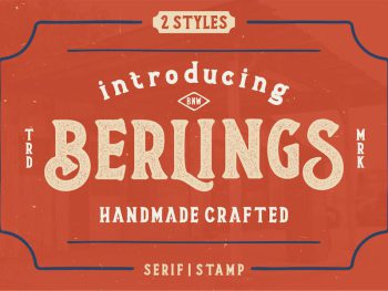 Berlings - Handmade Crafted Serif Yazı Tipi