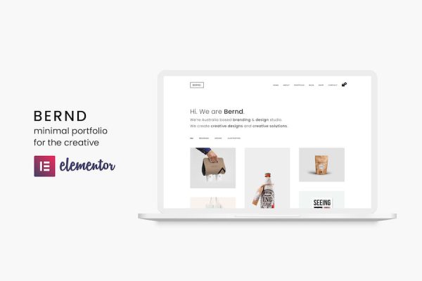 Bernd - Minimal  Portfolio Theme WordPress Teması