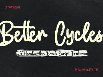 Better Cycles Handwritten Brush Font Yazı Tipi