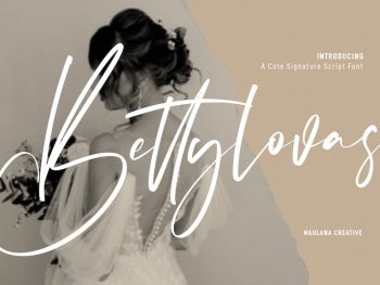 Bettylovas Cute Signature Script Font Yazı Tipi