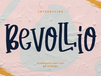 Bevollio | Handwritten Serif Font Yazı Tipi