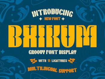 Bhikum | Groovy Retro Font Yazı Tipi