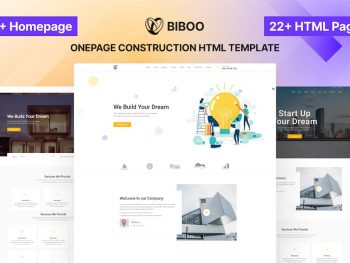 Biboo - Construction Landing HTML Template Yazı Tipi