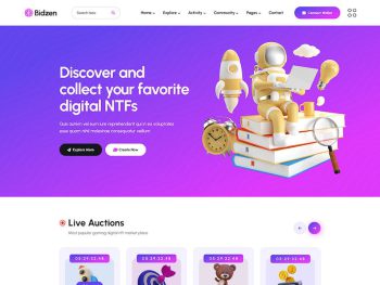 Bidzen - NFT Marketplace HTML Template Yazı Tipi