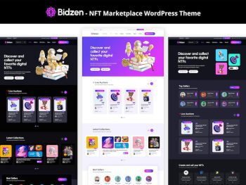 Bidzen - NFT Marketplace WordPress Teması