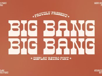 Big Bang Display Retro Font Yazı Tipi