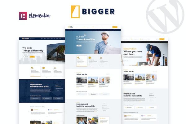 Bigger - Construction WordPress Teması