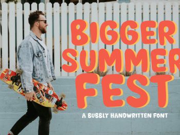 Bigger Summer Fest Bubbly Font Yazı Tipi