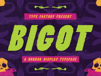 Bigot - A Horror Display Typeface Yazı Tipi