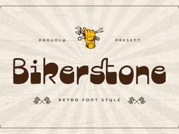 Bikerstone - Retro Font Style Yazı Tipi