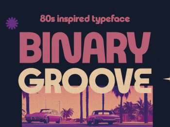 Binary Groove - 80s Inspired Font Yazı Tipi