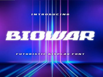 Biowar - Futuristic Display Yazı Tipi