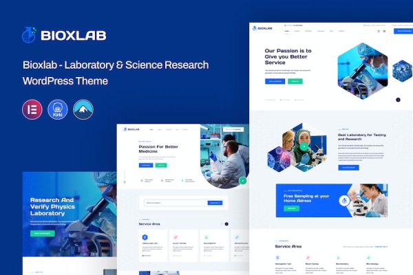 Bioxlab - Laboratory & Science Research WP Theme WordPress Teması