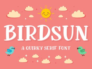 Birdsun - Playful Font Yazı Tipi