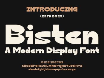Bisten - A Modern Display Font Yazı Tipi