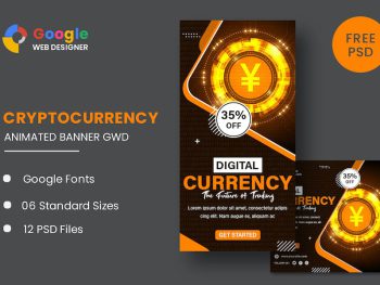 Bit Coin BTC Animated Banner Google Web Designer Yazı Tipi