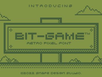 Bit Game - Retro Pixel Font Yazı Tipi