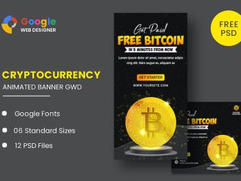 Bitcoin BTC Animated Banner Google Web Designer Yazı Tipi