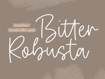 Bitter Robusta -Handwritten Font Yazı Tipi