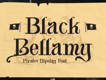 Black Bellamy - Pirates Display Font Yazı Tipi