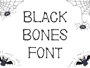 Black Bones Halloween Font Yazı Tipi