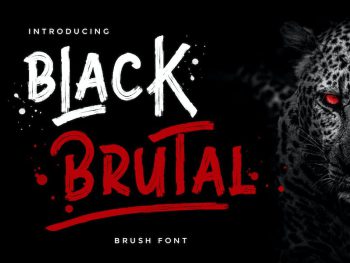 Black Brutal Brush Font Yazı Tipi