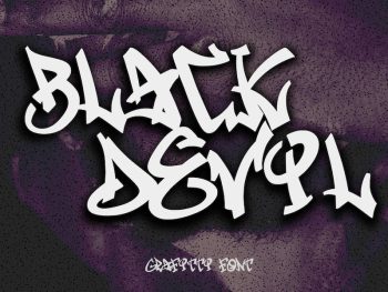 Black Devils - Monoline Graffiti Font Yazı Tipi