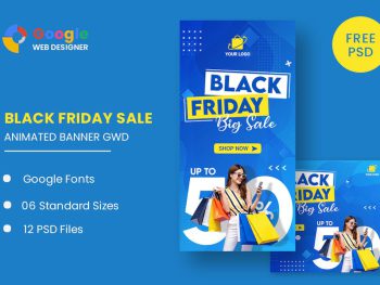 Black Friday Big Sale HTML5 Banner Ads GWD Yazı Tipi
