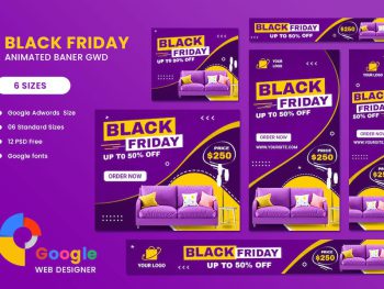 Black Friday Furniture HTML5 Banner Ads GWD Yazı Tipi