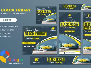 Black Friday Furniture HTML5 Banner Ads GWD Yazı Tipi