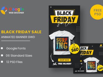 Black Friday HTML5 Banner Ads GWD Yazı Tipi
