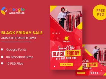 Black Friday HTML5 Banner Ads GWD Yazı Tipi