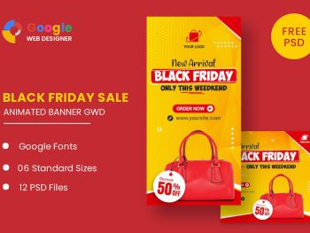 Black Friday Sale Bag HTML5 Banner Ads GWD Yazı Tipi