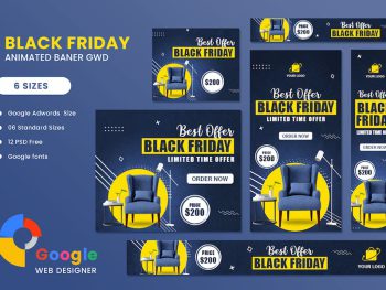 Black Friday Sale Banner HTML5 Banner Ads GWD Yazı Tipi