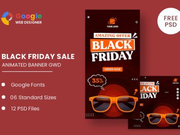 Black Friday Sale Fashion HTML5 Banner Ads GWD Yazı Tipi