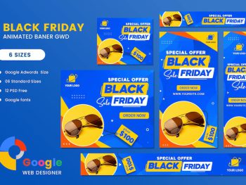 Black Friday Sale Fashion HTML5 Banner Ads GWD Yazı Tipi