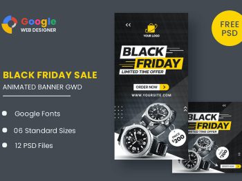 Black Friday Sale HTML5 Banner Ads GWD Yazı Tipi