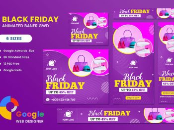 Black Friday Sale HTML5 Banner Ads GWD Yazı Tipi