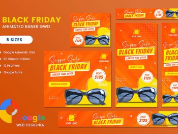 Black Friday Sale Product HTML5 Banner Ads GWD Yazı Tipi