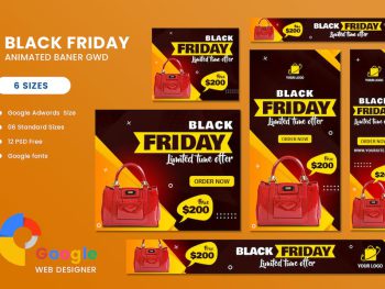 Black Friday Sale Product HTML5 Banner Ads GWD Yazı Tipi