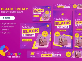 Black Friday Sale Product HTML5 Banner Ads GWD Yazı Tipi