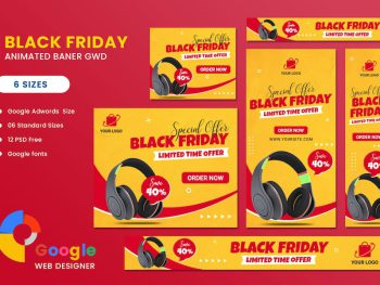 Black Friday Sale Product HTML5 Banner Ads GWD Yazı Tipi